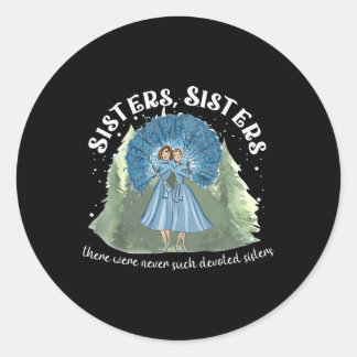 Sisters White Christmas Movie 1954 Xmas Snow Holid Classic Round Sticker