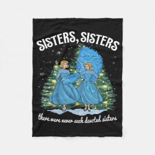 Sisters White Christmas Movie 1954 Xmas Snow Holid Fleece Blanket