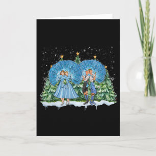 Sisters White Christmas Movie 1954 Xmas Snow Pajam Card