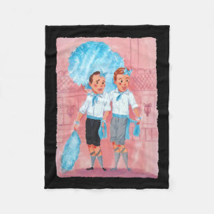 Sisters White Christmas Movie 1954 Xmas Snow Pajam Fleece Blanket