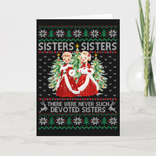 Sisters White Christmas Movie Xmas Snow Holiday Pa Card