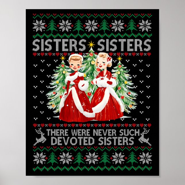 Sisters White Christmas Movie Xmas Snow Holiday Pa Poster (Front)