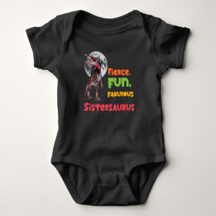 Sistersaurus Matching Sisters Dino Squad Design Baby Bodysuit