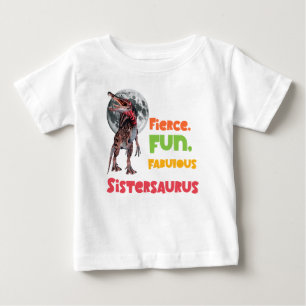 Sistersaurus Matching Sisters Dino Squad Design Baby T-Shirt