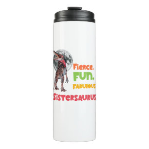 Sistersaurus Matching Sisters Dino Squad Design Thermal Tumbler