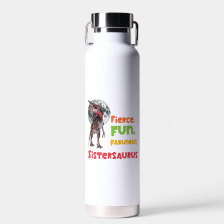 Sistersaurus Matching Sisters Dino Squad Design Water Bottle