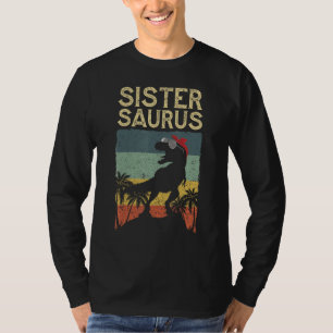 Sistersaurus Rex Dinosaur Sister Saurus Family Mat T-Shirt