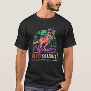 Sistersaurus T Rex Dinosaur Sister Saurus Family W T-Shirt
