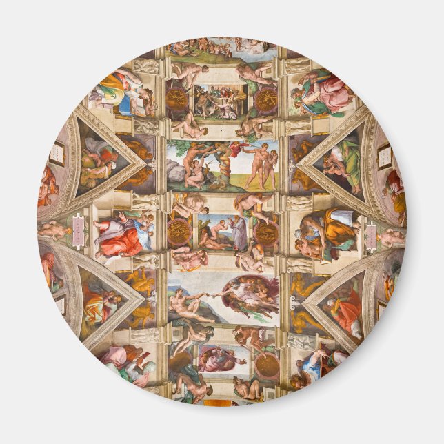 Sistine Chapel Ceiling by Michelangelo Buonarroti Magnet (Front)