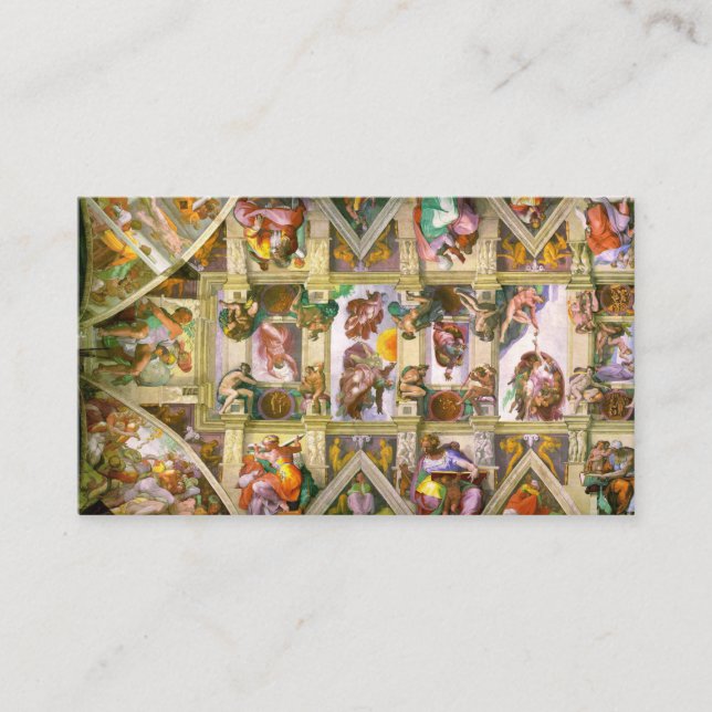 Sistine Chapel Ceiling By Michelangelo Business Card (Front)