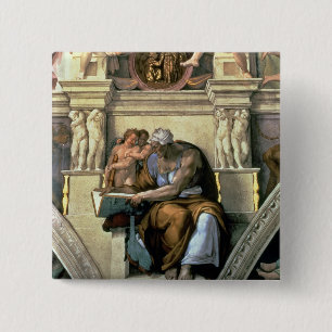 Sistine Chapel Ceiling: Cumaean Sibyl, 1510 15 Cm Square Badge