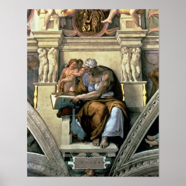 Sistine Chapel Ceiling: Cumaean Sibyl, 1510 Poster (Front)