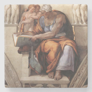 Sistine Chapel Ceiling: Cumaean Sibyl Michelangelo Stone Coaster