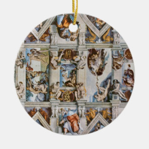 Sistine Chapel Ceiling Michelangelo Ceramic Tree Decoration