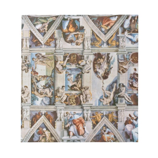 Sistine Chapel Ceiling Michelangelo Notepad (Front)