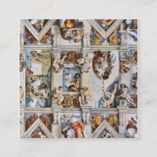 Sistine Chapel Ceiling Michelangelo Square Business Card