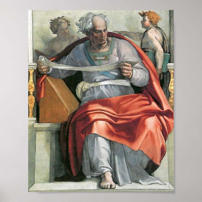 Sistine Chapel Ceiling - Prophet Joel Michelangelo Poster (Front)