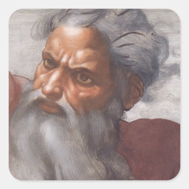 Sistine Chapel ceiling Square Sticker (Front)