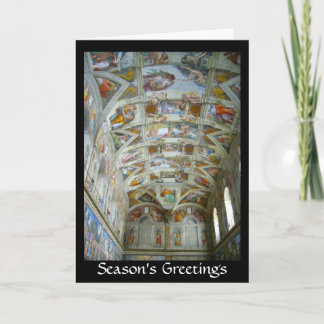 sistine chapel greetings holiday card