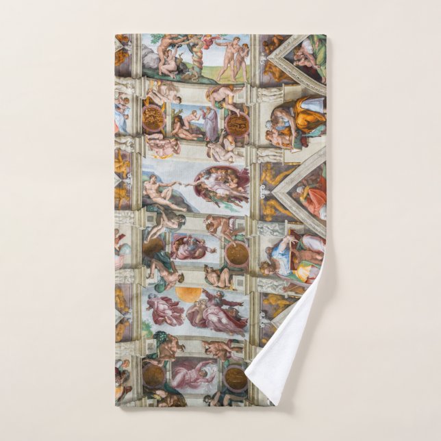 Sistine Chapel Michelangelo - Vatican, Rome, Italy Hand Towel (Hand Towel)