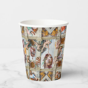Sistine Chapel Michelangelo - Vatican, Rome, Italy Paper Cups
