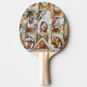 Sistine Chapel Michelangelo - Vatican, Rome, Italy Ping Pong Paddle