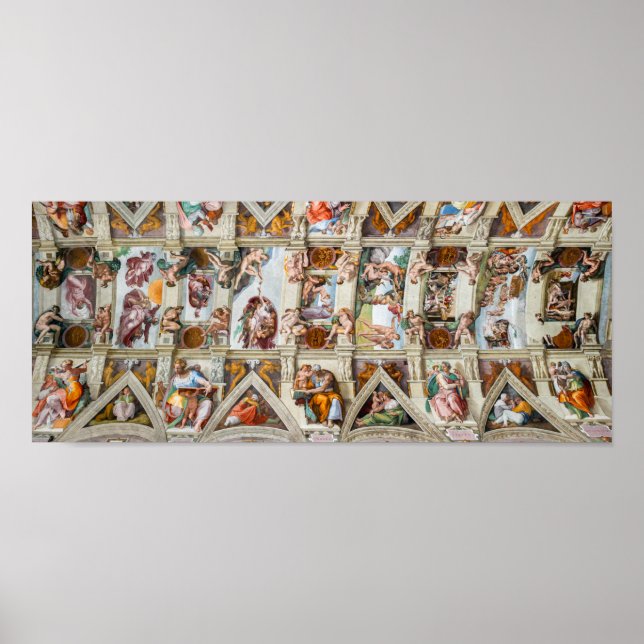 Sistine Chapel Michelangelo - Vatican, Rome, Italy Poster (Front)