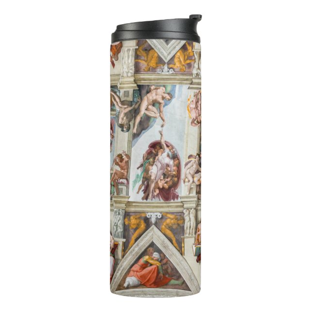 Sistine Chapel Michelangelo - Vatican, Rome, Italy Thermal Tumbler (Rotated Left)