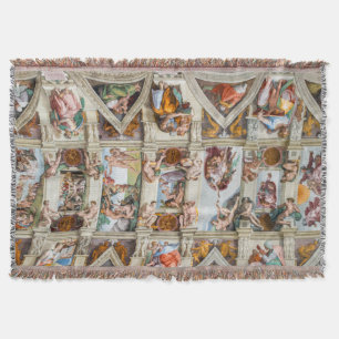 Sistine Chapel Michelangelo - Vatican, Rome, Italy Throw Blanket