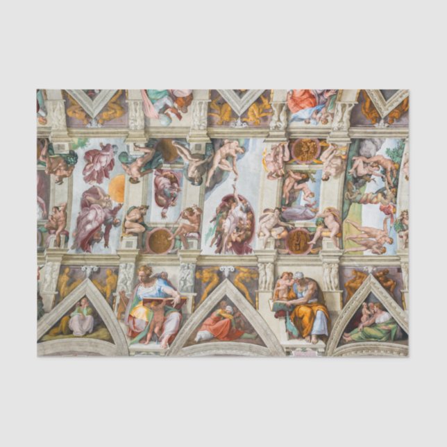 Sistine Chapel Michelangelo - Vatican, Rome, Italy Tissue Paper (Front)
