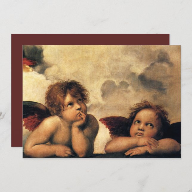 Sistine Madonna Angels by Raphael Sanzio (Front/Back)