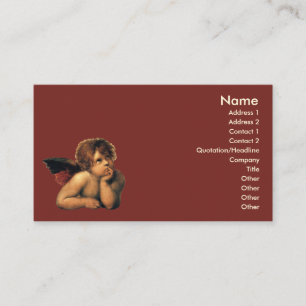 Sistine Madonna Angels by Raphael Sanzio Business Card