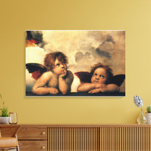 Sistine Madonna Angels by Raphael Sanzio Canvas Print