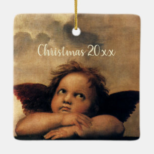 Sistine Madonna Angels by Raphael Sanzio Ceramic Ornament