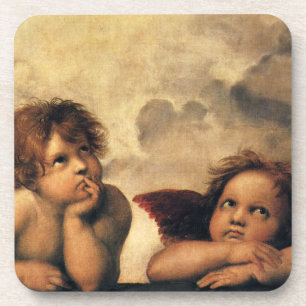 Sistine Madonna Angels by Raphael Sanzio Coaster