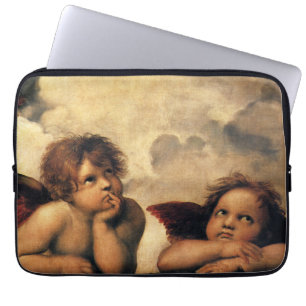 Sistine Madonna Angels by Raphael Sanzio Laptop Sleeve