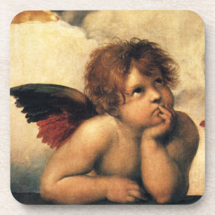 Sistine Madonna, Angels detail by Raphael Coaster