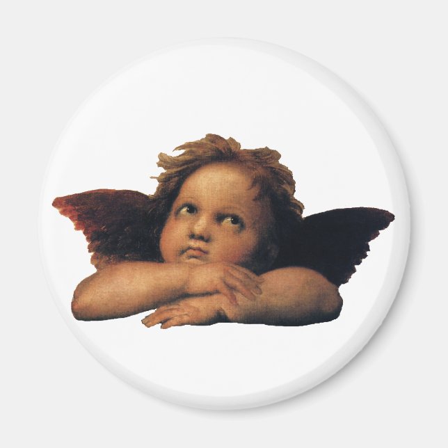 Sistine Madonna, Angels detail by Raphael Sanzio Magnet (Front)