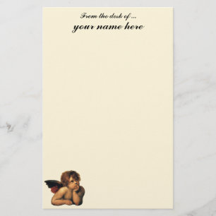 Sistine Madonna, Angels detail by Raphael Sanzio Stationery