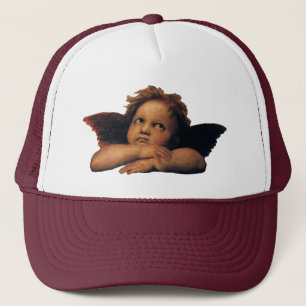 Sistine Madonna, Angels detail by Raphael Sanzio Trucker Hat