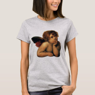Sistine Madonna, Angels detail by Raphael T-Shirt