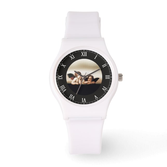 Sistine Madonna Cherubs Thinking Watch (Front)