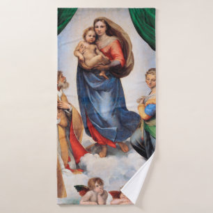 Sistine Madonna, Raphael Bath Towel