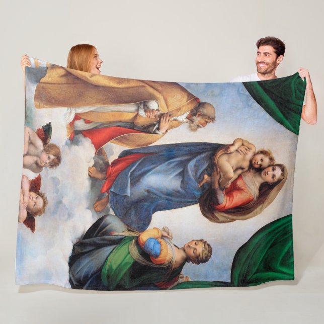 Sistine Madonna, Raphael Fleece Blanket (In Situ)