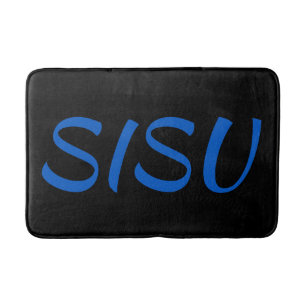 SISU Finnish Sauna Bath Mat (Black; Alt Font)