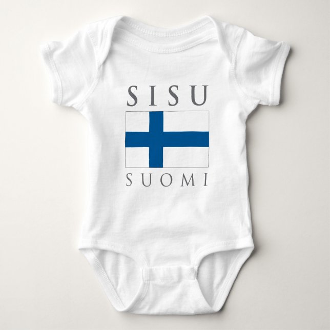 Sisu Suomi Baby Bodysuit (Front)