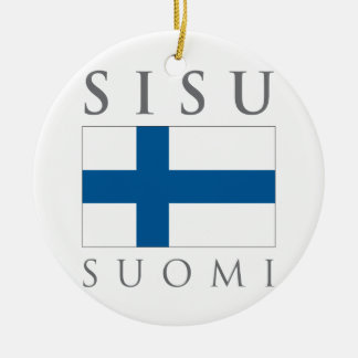 Sisu Suomi Ceramic Tree Decoration