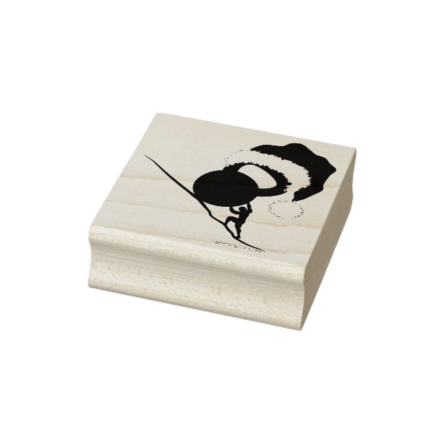 Sisyphus Kettlebell Merry Christmas Rubber Stamp (Stamp)