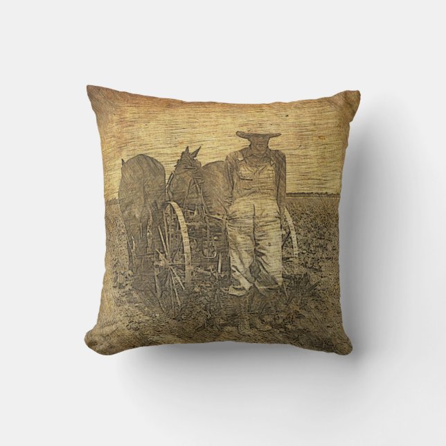 Sit a While Rustic pillow (Front)