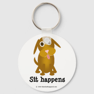 Sit happens keychain